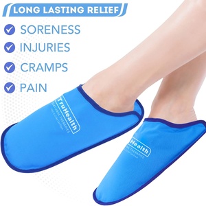 Biểu tượng tùy chỉnh PVC Ice Pack Dép thần kinh cứu trợ 1 cặp màu xanh Gel kết thúc tốt đẹp lạnh trị liệu sưng chân - Product Image 3
