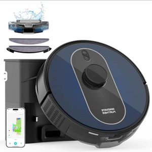 APP <span class=keywords><strong>Robot</strong></span> penyedot debu, penyedot debu 5000Pa 360 LiDAR 3L stasiun debu fungsi basah dan kering untuk rumah tangga Hotel garasi - Product Image 1