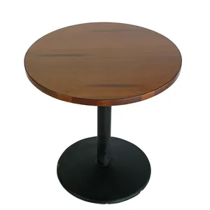 Oem/ODM bán buôn sồi rắn bàn gỗ hàng đầu nhà hàng bảng Tops tùy chỉnh vuông tròn