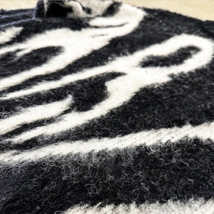 Pulls en mohair brossé personnalisés avec logo Nior, tricotés en jacquard, pulls en mohair mélangé pour hommes - Product Image 2