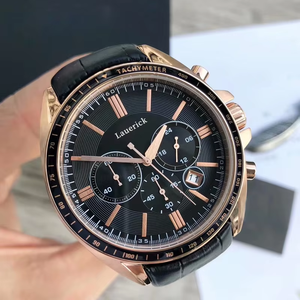 <span class=keywords><strong>Montre</strong></span> pour <span class=keywords><strong>homme</strong></span> en <span class=keywords><strong>cuir</strong></span> véritable avec bracelet en acier inoxydable, cadran simple à aiguilles, quartz, étanche 100 m, chronographe, style business décontracté - Product Image 2
