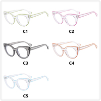 Gafas medicadas para mujer Anti Blue Ray CAT Eye Transparente Blue Pc 2025 Moda