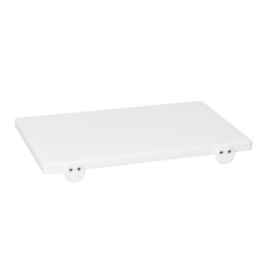 Planche à découper en polyéthylène blanc 40 × 25 × 2 h cm, avec butée de maintien - Product Image 1