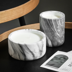 Stoples Lilin Keramik Custom Langsung dari Pabrik, Tutup Imitasi Marmer, Gaya Nordik, Hadiah Bisnis, Semi-Handmade, OEM ODM - Product Image 3