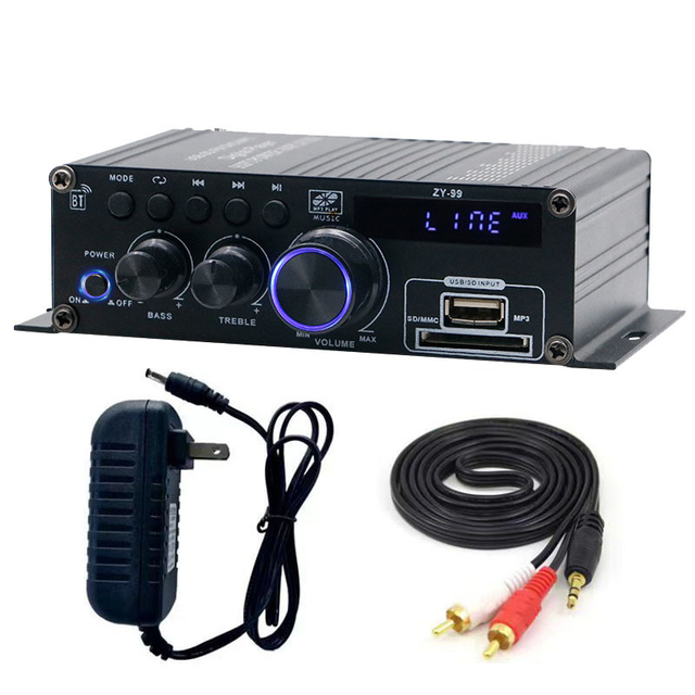 Creatall 120W Dual Channel Home HiFi Stereo Audio Power Amp Professional Digital Amplifier Independent Control Amplifier BT 5.0