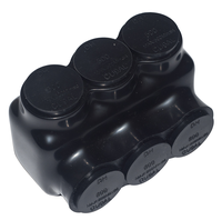 Conectores de Cable Eléctrico Negros UL QMS-S500-3, Conectores Multi-Tap Aislados, Terminales LUG de Entrada de un Solo Lado, UL y No UL
