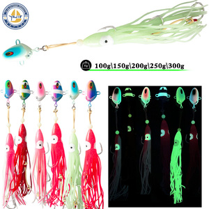 Señuelo de pesca Yajie Jigging de 100g, 150g, 200g, 250g, 300g, que brilla en la oscuridad, para pesca en agua salada de pez cuchillo, pez cinta y pargo. - Product Image 1