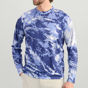 Customized High Quality UPF50 Plus Size Performance Waterproof Anti-Bacterial Fishing <b>Shirts</b> UV <b>Moisture</b>-<b>Wicking</b> Long-Sleeved - Product Image 3