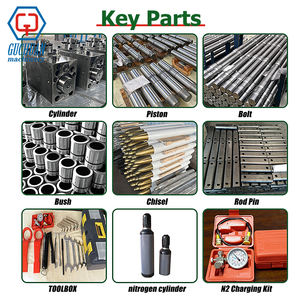Pièces de machines de construction Guchuan <span class=keywords><strong>Bouteille</strong></span> de gaz d'azote pour brise-roche hydraulique - Product Image 3