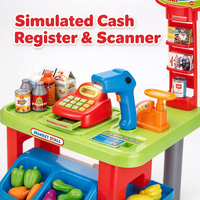 Superbe Offre : Ensemble de Jeu d'Imitation Supermarché pour Enfants, Fruits et Légumes Simulés, Jeu de Rôle Alimentaire avec Scanner, Jouet Éducatif pour Enfants