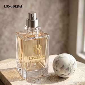Botella de Perfume Cuadrada de Base Gruesa Premium, 30ml 50ml 100ml, Botella de Perfume de Vidrio de Lujo con Caja y Tapa de Bola con Patrón de Mármol - Product Image 2
