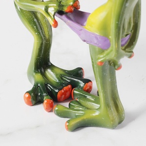 Ếch nhựa thủ công đồ trang trí phù hợp như máy tính để bàn trang trí phòng khách cửa sổ hiển thị và quà tặng sinh nhật vui - Product Image 4