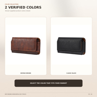 Sac banane de luxe en cuir haut de gamme pour homme avec emplacements pour cartes de visite et pochette pour téléphone portable (iPhone, Samsung) – Offre spéciale