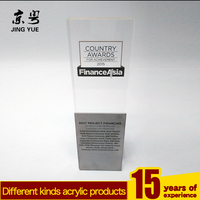 Support de présentation de trophée de football en acrylique de luxe écologique personnalisé avec un design moderne, en plastique transparent, pour une utilisation sur le bureau, recyclable