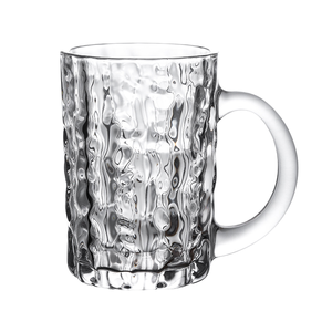 Vente en gros de mugs à bière ronds personnalisés Proins pour l'eau, le vin et la restauration, verres à motif martelé - Product Image 6