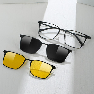 Kính Râm Nhôm Thời Trang Cổ Điển Đắt Tiền Khung Kẹp Nam Châm Kính Râm Phân Cực Quang Học - Product Image 3