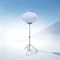 Tour de lumière portable à LED sur trépied en acier inoxydable de 3,2 m/3,5 m - Idéal pour la construction, le camping et les urgences