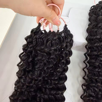 Extensions de cheveux humains vierges Afro Kinky Curly pour tressage au crochet, pré-séparées, effet plume, invisibles, sans nœuds, haute qualité