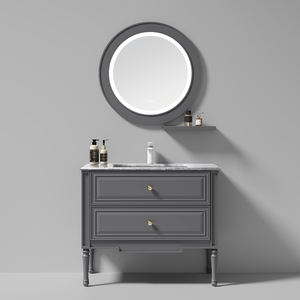 <span class=keywords><strong>Mueble</strong></span> de baño de lujo con espejo LED y precio al por mayor de alta calidad, <span class=keywords><strong>lavabo</strong></span> individual de <span class=keywords><strong>estilo</strong></span> americano moderno, <span class=keywords><strong>mueble</strong></span> de baño - Product Image 1