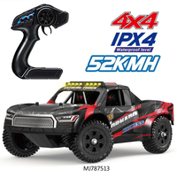 Voiture télécommandée 1/16 Brushless 4 roues motrices, modèle réduit haute vitesse 2.4GHz 4CH avec télécommande et câble USB