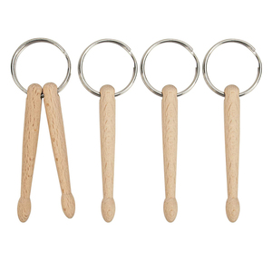 Mini Wood Drumstick Keychain, Percussion Key Ring, Chain Keyrings for Backpack, Belt, Handbag, Crossbody Bag Decoration