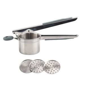 Black Potato Ricer, Ricer para triturar patatas, Potato Ricer Acero inoxidable para puré de patatas esponjoso, 3 discos reemplazables - Product Image 1