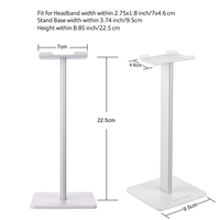 Nouveau support de casque d'abeille support de casque support d'écouteur noir blanc avec barre de support en aluminium appui-tête Flexible ABS Base solide
