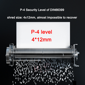 Déchiqueteuse <span class=keywords><strong>de</strong></span> <span class=keywords><strong>papier</strong></span> professionnelle électrique Comet P-4, sécurité, 80 feuilles, alimentation automatique, grande capacité, pour bureau, coupe croisée A4, bac <span class=keywords><strong>de</strong></span> 17L - Product Image 4