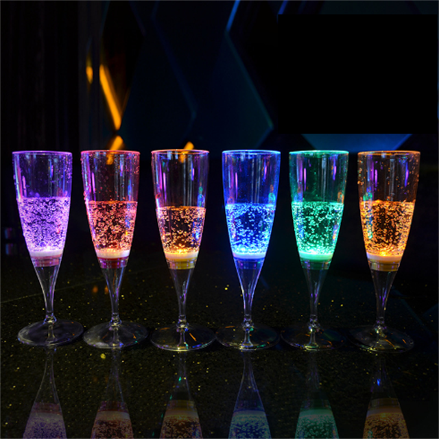 Custom Led Flashing Cups Beverage Water Juice Wine Water Light up Drinking Glasses Cups in the Dark LED Glow Drinking Glass Cup