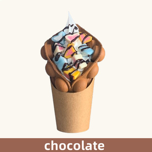 Modelo de Waffle Burbuja para Exhibición, Adorno para Camión de Comida Callejera, Helado Batido, Caramelo, Nutella, Salsa de Chocolate, Diseño de Dibujos Animados - Product Image 5