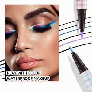 Etiqueta privada delineador de ojos blanco lápiz logotipo personalizado delineador de ojos de color líquido de secado rápido ondas mate delineador de ojos impermeable - Product Image 6