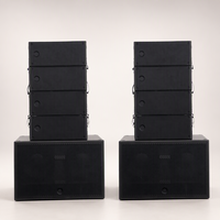 Système de sonorisation Line Array actif 10 pouces, 8 enceintes pleine gamme en néodyme, 2 caissons de basses, Plug & Play, audio professionnel, DSP et amplificateur intégrés