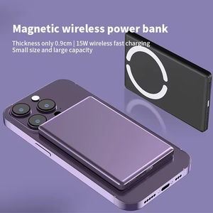 Power Bank Wireless in Lega di Alluminio <span class=keywords><strong>Mini</strong></span> Ultra-Sottile da 5000mAh con Ricarica Rapida 15W, Caricabatterie Portatile Tascabile - Product Image 3