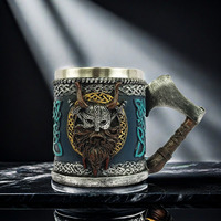 Battle Axe En Acier Inoxydable Tasse À Bière Tasse À Café Halloween Cadeau pour Hommes Unique Durable Tankard pour Bar Party G25-591