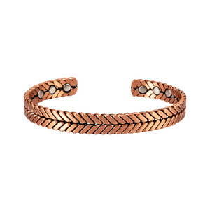 Wholesale 99.99% Pure <strong>Copper</strong> Magnetic Bracelets Handcrafted Braid Skeleton Design Adjustable Minimalist <strong>Copper</strong> <strong>Bangles</strong> - Product Image 2