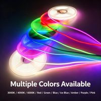 Bande LED en silicone intégral 5mm 400 LED/m, PCB double cuivre électroplaqué, 5V 12V 24V, plusieurs couleurs pour éclairage personnalisé large spectre