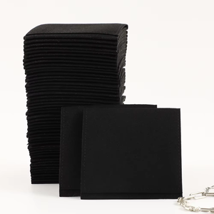 8*8cm Microfiber Jewelry Bag With Necklace Insert High Quality Velvet Pouch Bag Jewelry Packaging Pouch With Log(1)) - Product Image 3