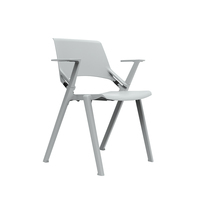 Projet scolaire de bureau chaise de conférence maille noire respirant salle de réunion chaise pliante empilable chaise de bureau de formation