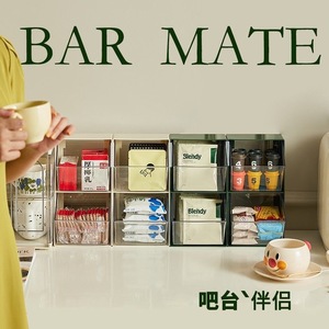 Cream White <b>Storage</b> <b>Rack</b> Double Tier Plastic Dust Proof Beverage Organizer <b>Kitchen</b> Nordic Style - Product Image 5