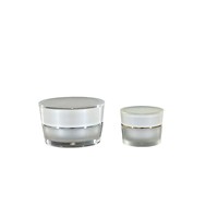 Emballages cosmétiques haut de gamme en acrylique/PS, pots et flacons pour crème (0,2 oz-2 oz) - Finition givrée sérigraphiée, ouverture manuelle