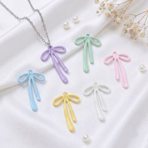 Alloy Bowknot Pendant Charm In Pastel Colors For Jewelry Making And DIY Accessories Unisex Gift - Product Image 3