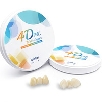 Bloque de Zirconia de Sinterización Rápida de Alta Resistencia IVISTA 4D-ML con Translucidez del 45-59% Directo de Fábrica para Laboratorio Dental