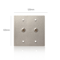 Interrupteur mural électrique personnalisé 2 gangs en acier inoxydable, norme américaine 110V, 3 voies, avec variateur CE