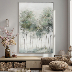 Arte de paisaje moderno bosque verde estilo abstracto arte de pared decoración del hogar impresión pintura lienzo <span class=keywords><strong>para</strong></span> Hotel sala de estar dormitorio - Product Image 3