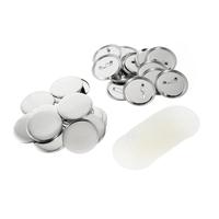 Vente en gros de badges en métal et en plastique vierges à faire soi-même, de 25 mm, 32 mm, 37 mm, 44 mm, 50 mm, 56 mm, 58 mm, 70 mm, 75 mm