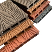Fournisseur d'usine : Nouveau revêtement de terrasse WPC composite extérieur à grain de bois 3D, carré et creux, échantillon gratuit pour jardin et patio