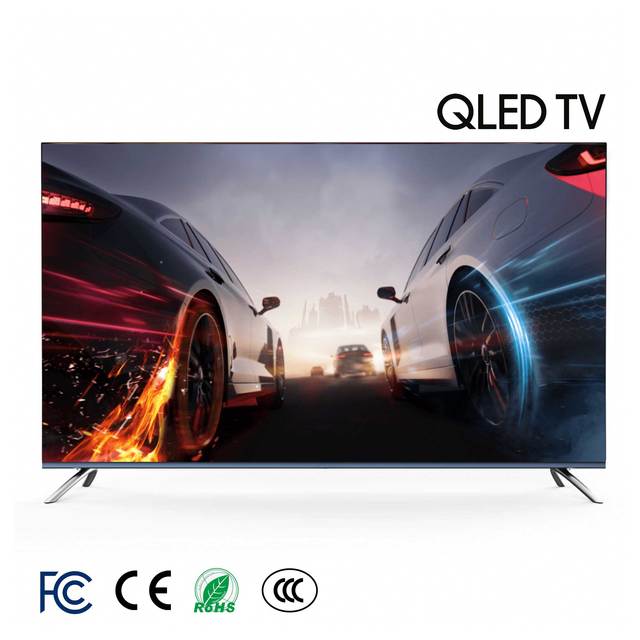 Global Wholesale QLED 4K UHD 55/65/75 Inch Smart Android TV with True HDR Frameless Design Miracast Television Used for Gaming