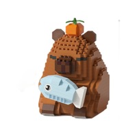 Bloques de Construcción 3D de Capibara en Oferta, 400-800 Piezas, ABS, Educativos, Rompecabezas de Dibujos Animados, Juguete de Ensamblaje de Animales