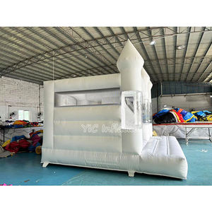 Maison gonflable de rebond de ballon de maison sautante blanche de château plein d'entrain commercial avec la fosse de boule pour le mariage - Product Image 4