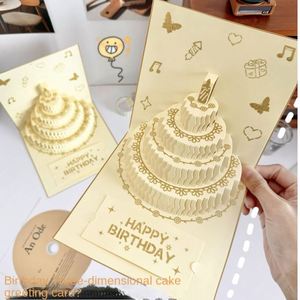 Carte de Vœux Papillon Doré Créative et Mignonne en 3D pour Anniversaire, avec Enveloppe, Style Frais et Original de l'Usine - Product Image 4